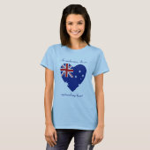 T-Shirt Cœur Drapeau Australie (Devant entier)