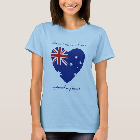 T-Shirt Cœur Drapeau Australie (Devant)