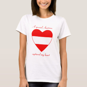 T-Shirt Cœur Drapeau Autriche