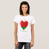 T-Shirt Cœur Drapeau Biélorussie (Devant entier)