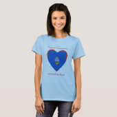 T-Shirt Cœur Drapeau de Guam (Devant entier)