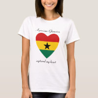 T-Shirt Cœur Drapeau du Ghana