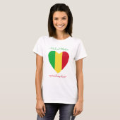 T-Shirt Cœur Drapeau du Mali (Devant entier)