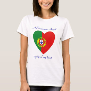 T-Shirt Cœur Drapeau du Portugal