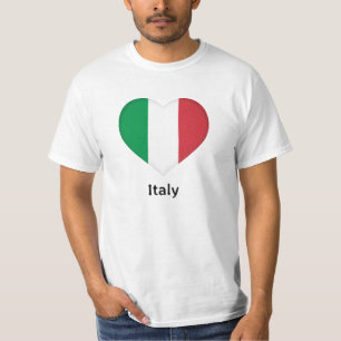 T-shirt Coeur - Drapeau Italie