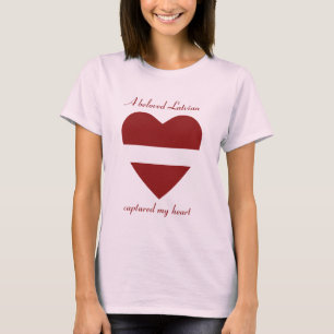 T-Shirt Cœur Drapeau Letton