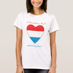 T-Shirt Cœur Drapeau Luxembourg