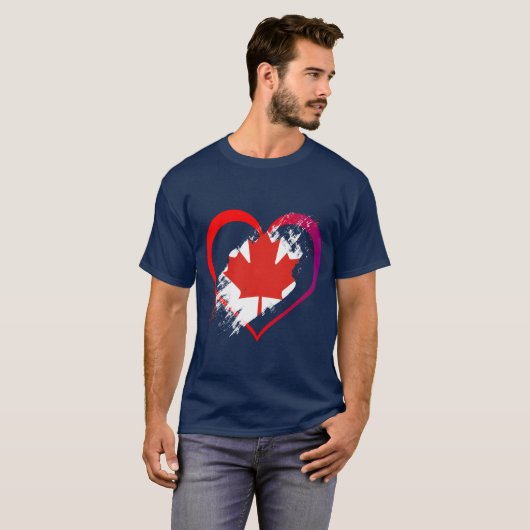 T-shirt Coeur du Canada (Devant entier)