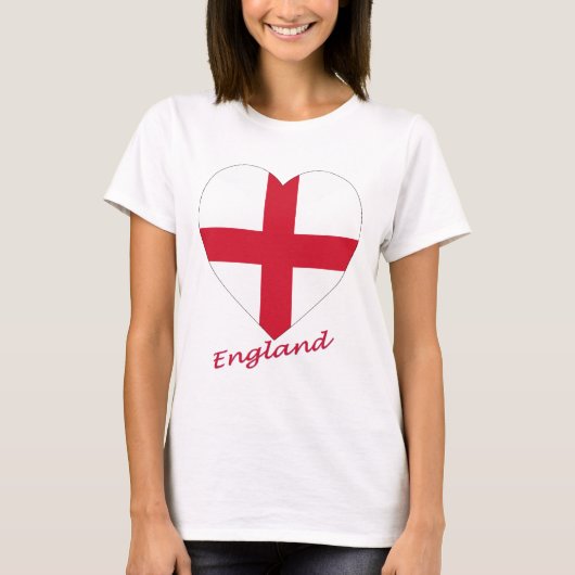 T-shirt Coeur du drapeau anglais (Devant)