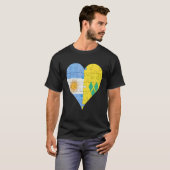 T-shirt Coeur du drapeau argentin Saint-Vincent (Devant entier)