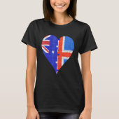 T-shirt Coeur du drapeau australien (Devant)