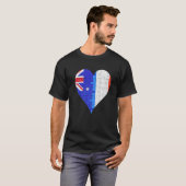 T-shirt Coeur du drapeau australien (Devant entier)