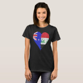 T-shirt Coeur du drapeau australien irakien (Devant entier)