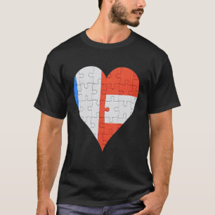 T-shirt Coeur du drapeau autrichien français