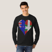 T-shirt Coeur du drapeau basque néo-zélandais (Devant entier)