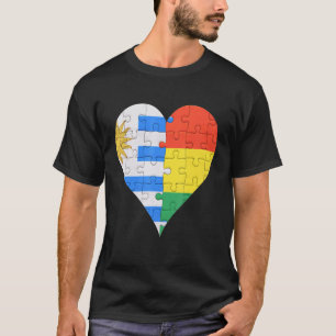 T-shirt Coeur du drapeau bolivien d'Uraguyan