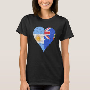 T-shirt Coeur du drapeau caïmanais argentin