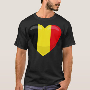T-shirt Coeur du drapeau de Belgique