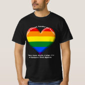T-shirt Coeur du drapeau de fierté (Devant)