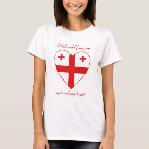 T-Shirt Cœur du Drapeau de Géorgie