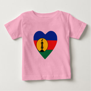 T-shirt Coeur du drapeau de la Nouvelle-Calédonie