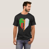 T-shirt Coeur du drapeau de la Zambie (Devant entier)