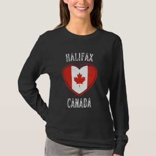 T-shirt Coeur du drapeau du Canada Halifax City