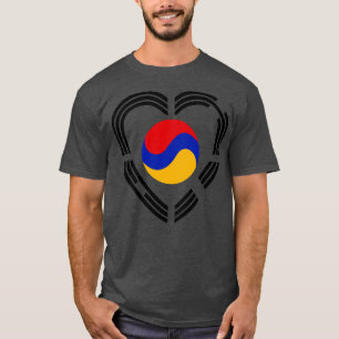 T-shirt Coeur du drapeau du Patriote Multinational Arménie