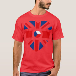 T-shirt Coeur du drapeau du Patriote multinational britann