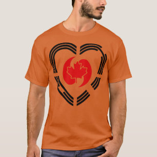 T-shirt Coeur du drapeau du Patriote Multinational Coréen