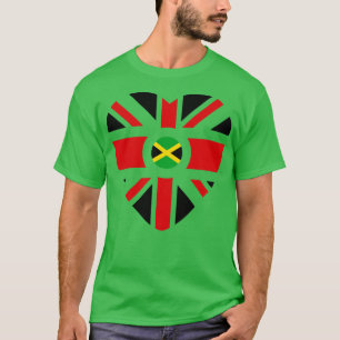 T-shirt Coeur du drapeau du patriote multinational de la J
