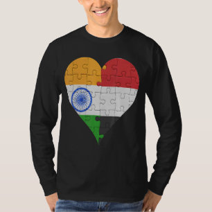 T-shirt Coeur du drapeau du Yémen indien