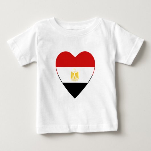T-shirt Coeur du drapeau égyptien (Devant)
