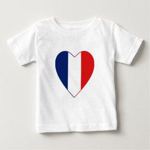 T-shirt Coeur du drapeau français
