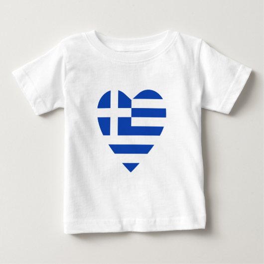 T-shirt Coeur du drapeau grec (Devant)