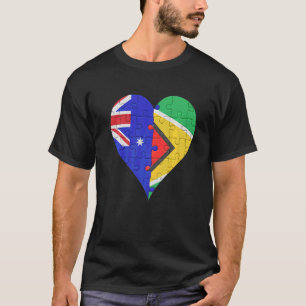 T-shirt Coeur du drapeau guyanais