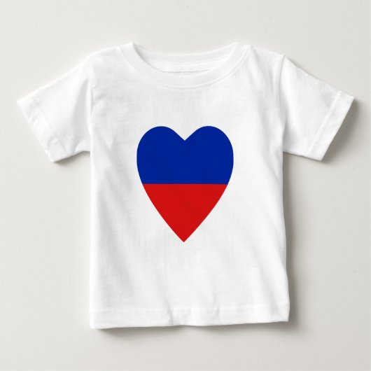 T-shirt Coeur du drapeau haïtien (Devant)