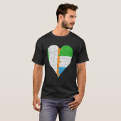 T-shirt Coeur du drapeau irlandais sierra-léonais (Devant entier)