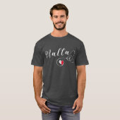 T-shirt Coeur du drapeau maltais, Malte (Devant entier)