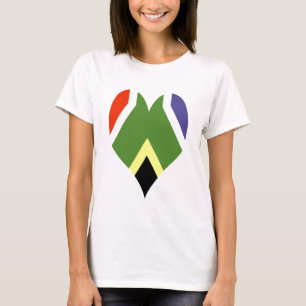 T-shirt Coeur du drapeau sud-africain - Bokke