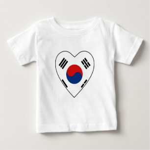 T-shirt Coeur du drapeau sud-coréen
