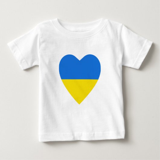 T-shirt Coeur du drapeau ukrainien (Devant)