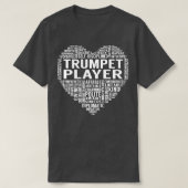 T-shirt Coeur du joueur de trompette (Design devant)
