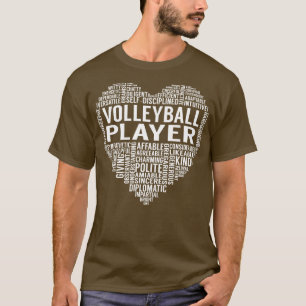 T-shirt Coeur du joueur de volley-ball