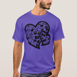 T-shirt Coeur du livre