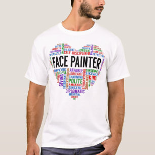 T-shirt Coeur du peintre du visage