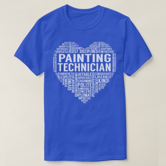 T-shirt Coeur du technicien en peinture (Design devant)