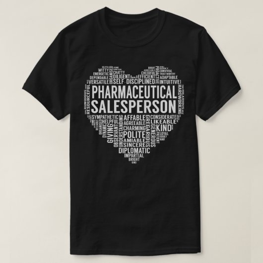 T-shirt Coeur du vendeur pharmaceutique (Design devant)
