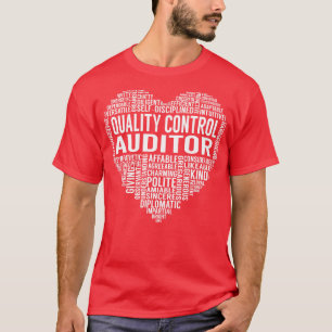 T-shirt Coeur du vérificateur de contrôle de la qualité
