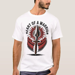 T-shirt Coeur d'un guerrier - Conception du symbole de la 